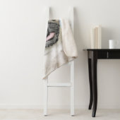 Pug schilderen - Kute Original Dog Art Sherpa Deken (In situ)