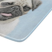 Pug schilderen - Kute Original Dog Art Snijplank (Hoek)