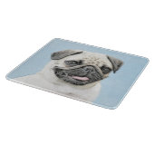 Pug schilderen - Kute Original Dog Art Snijplank (Hoek)