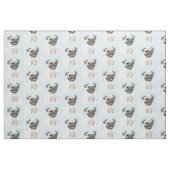 Pug schilderen - Kute Original Dog Art Stof (Fat Quarter)