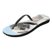 Pug schilderen - Kute Original Dog Art Teenslippers (Schuin)