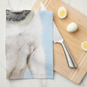 Pug schilderen - Kute Original Dog Art Theedoek (Quarter Fold)