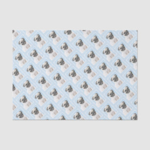 Pug schilderen - Kute Original Dog Art Tissuepapier