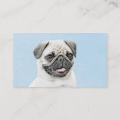 Pug schilderen - Kute Original Dog Art Visitekaartje (Achterkant)