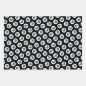 Pug Schilderij Fawn Zilver Schattige Originele Pet Inpakpapier Vel (Voorkant 3)