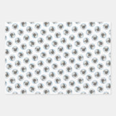 Pug Schilderij Fawn Zilver Schattige Originele Pet Inpakpapier Vel (Voorkant 2)