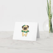Pug Shamrocks schildert dieren voor geluk Bedankkaart (Voorkant)