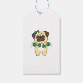 Pug Shamrocks schildert dieren voor geluk Cadeaulabel (Voorkant)