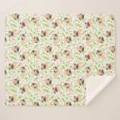 Pug Sherpa Blanket Sherpa Deken (Voorkant (horizontaal))