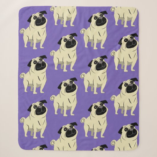 Pug Sherpa Deken (Voorkant)