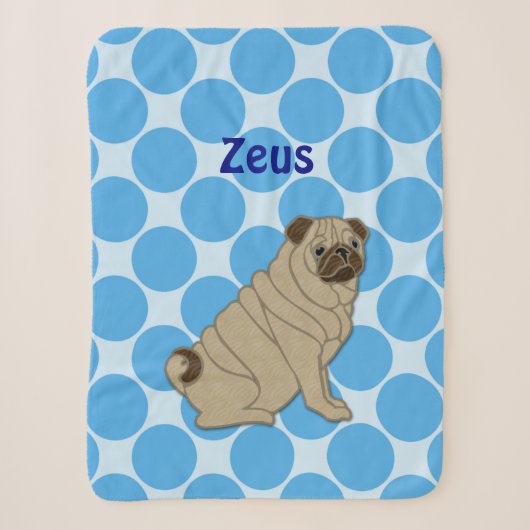 pug sherpa deken (Voorkant)