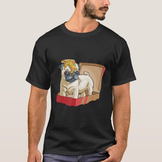 Pug Shirt Hondenpuppy Funny Slice Gift Lover Schat (Voorkant)