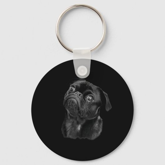 Pug-shirt voor hondenmoeder vader grappige schatti sleutelhanger (Voorkant)