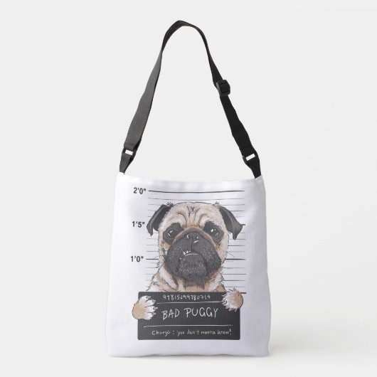 Pug Shot Crossbody Tas (Achterkant)