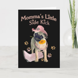 Pug Side Kick Valentijn Feestdagen Kaart