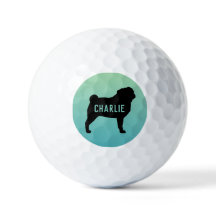 Pug Silhouet met aangepaste naam