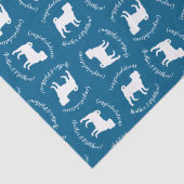 Pug Silhouette Baby shower Tissuepapier (Detail)