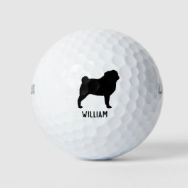 Pug Silhouette Golfballen