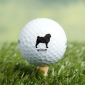 Pug Silhouette Golfballen (Insitu Shirt)