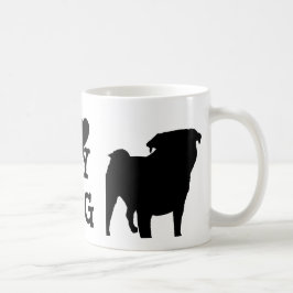 Pug Silhouette Koffiemok
