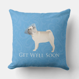 Pug Silhouette krijgt snel een goed ontwerp Kussen