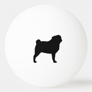 Pug Silhouette Pingpongbal