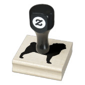 Pug Silhouette Rubberstempel (Stempel)