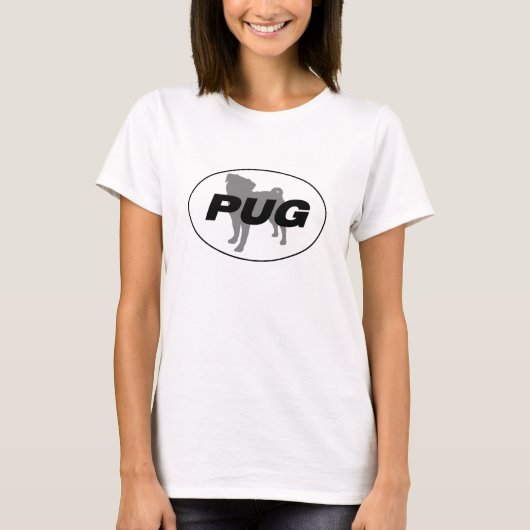 Pug Silhouette Shirt (Voorkant)