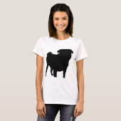 Pug Silhouette T-shirt (Voorkant volledig)