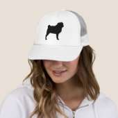 Pug Silhouette Trucker Pet (In situ)