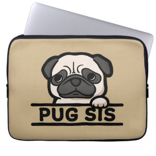 PUG SIS – Grappig & Schattig Cadeau voor Pug Liefh Laptop Sleeve