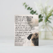 Pug Sister Poem Briefkaart (Staand voorkant)