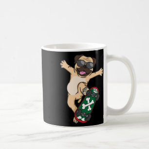 Pug Skateboard Hondenliefhebber Puppy Grappige Ska Koffiemok