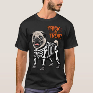 Pug skelet t-shirt