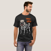 Pug skelet t-shirt (Voorkant volledig)