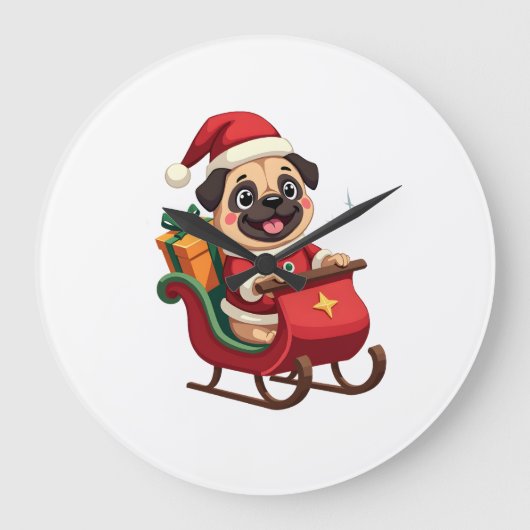 Pug slee rit grote klok (Voorkant)