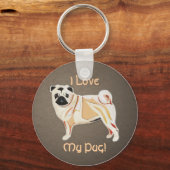 Pug Sleutelhanger (Voorkant)