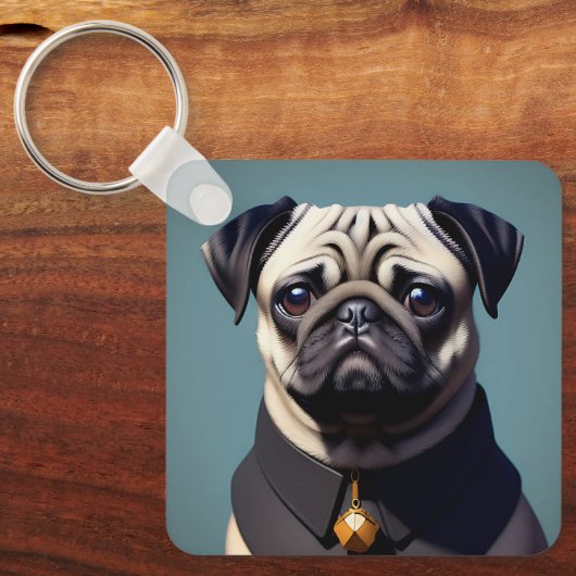 Pug Sleutelhanger (Voorkant)