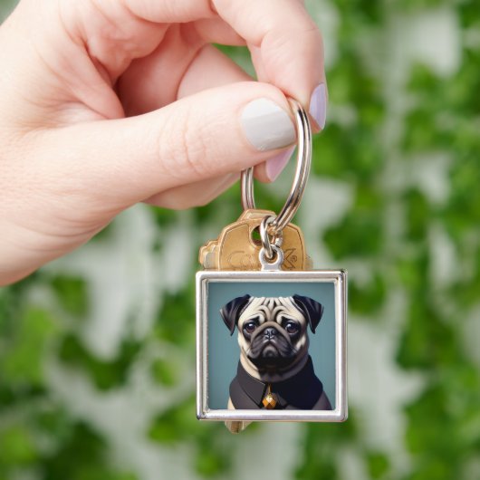 Pug Sleutelhanger (Hand)