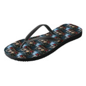 Pug Sneeuw Sleigh Kerst Decoratie Teenslippers (Schuin)