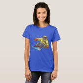 Pug Sneeuwboarder Snowboard T-shirt (Voorkant volledig)