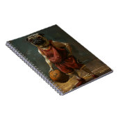 Pug speelt basketbal notitieboek (Rechterzijde)