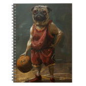Pug speelt basketbal notitieboek (Voorkant)