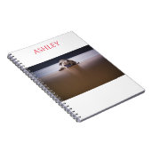 Pug spiraal notitieboek met aangepaste naam. (Rechterzijde)