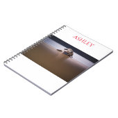 Pug spiraal notitieboek met aangepaste naam. (Linkerzijde)