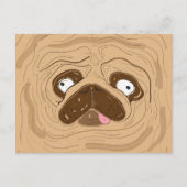 Pug Spreating Wrinkles Face Briefkaart (Voorkant)