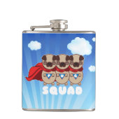Pug Squad Beverage Heupfles (Voorkant)