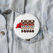Pug Squad Round Button (In situ)
