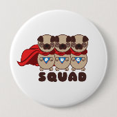 Pug Squad Round Button (Voorkant)