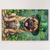 Pug St Patrick’s Day Funny Lucky Dog Legpuzzel (Horizontaal)
